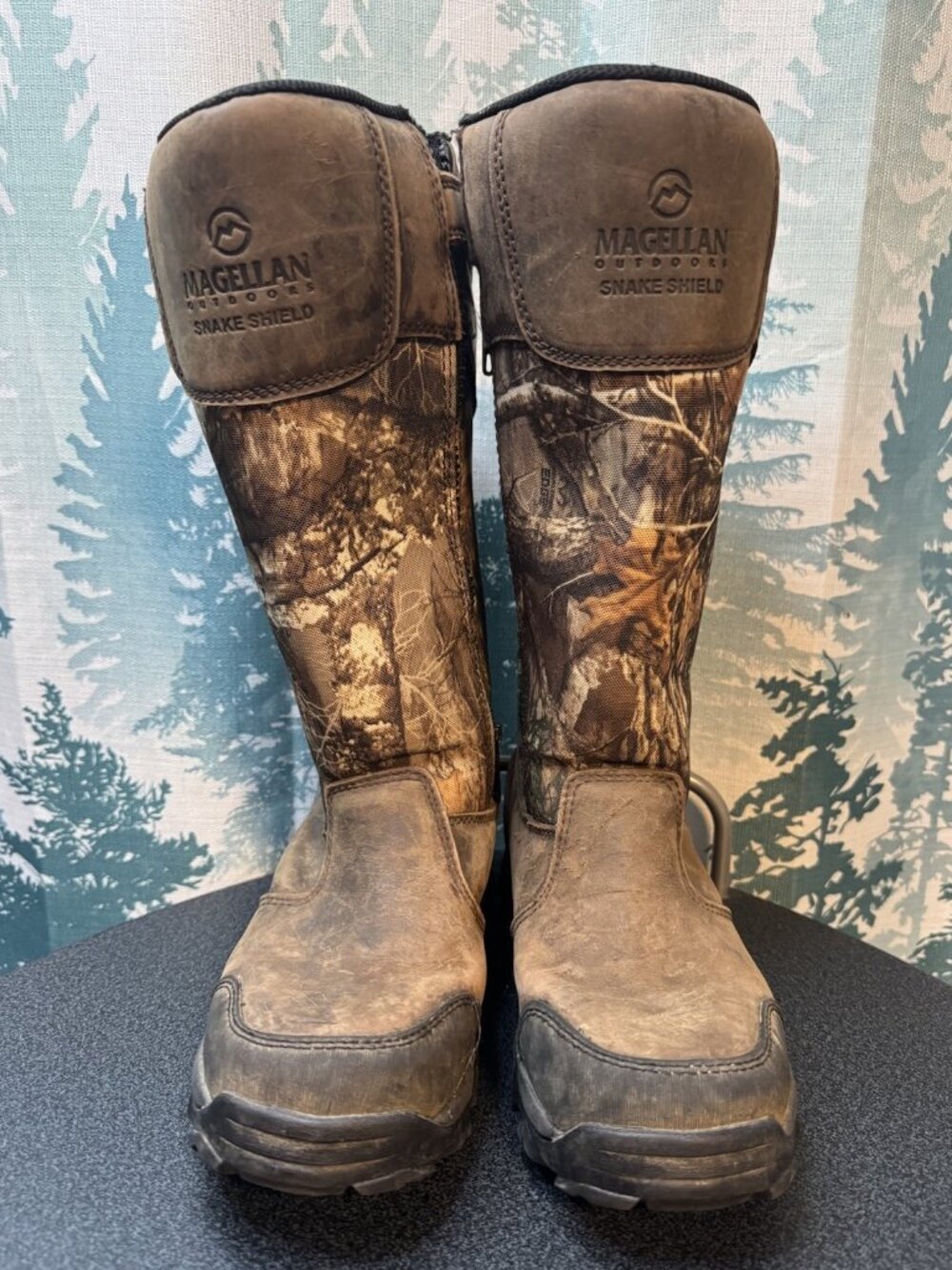 USED Magellan Outdoors Snake Shield Armor Waterproof Boots Youth Size 6 Womens 8